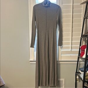 Charcoal Long Sleeve Maxi Dress
